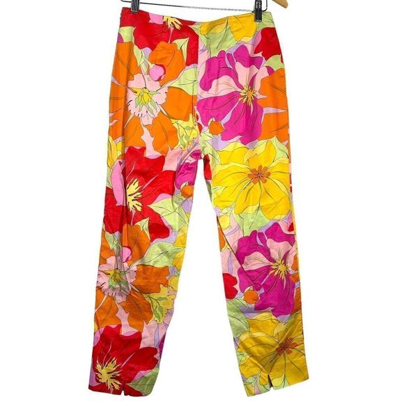Averado Bessi Pucci Crop Floral Geometric Pants Sz 6 (Fits 28x25) - Picture 2 of 7
